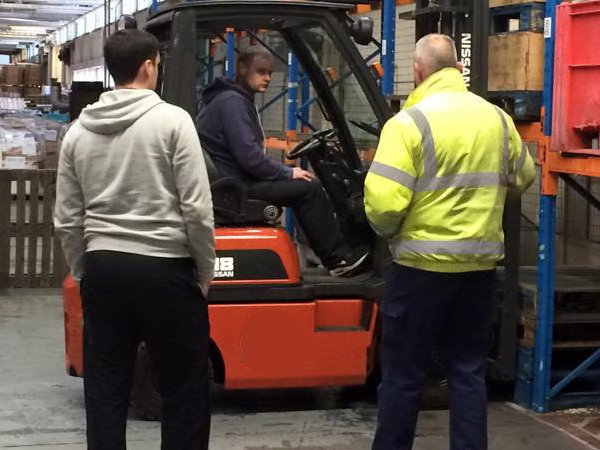 Counterbalance forklift truck training